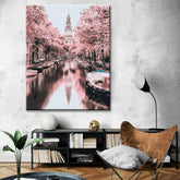 Painting by Numbers Netherlands Canal Holland Cherry Blossom